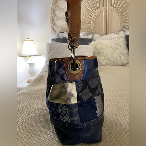 Coach VINTAGE Denim Patchwork Tote - Picture 3 of 10